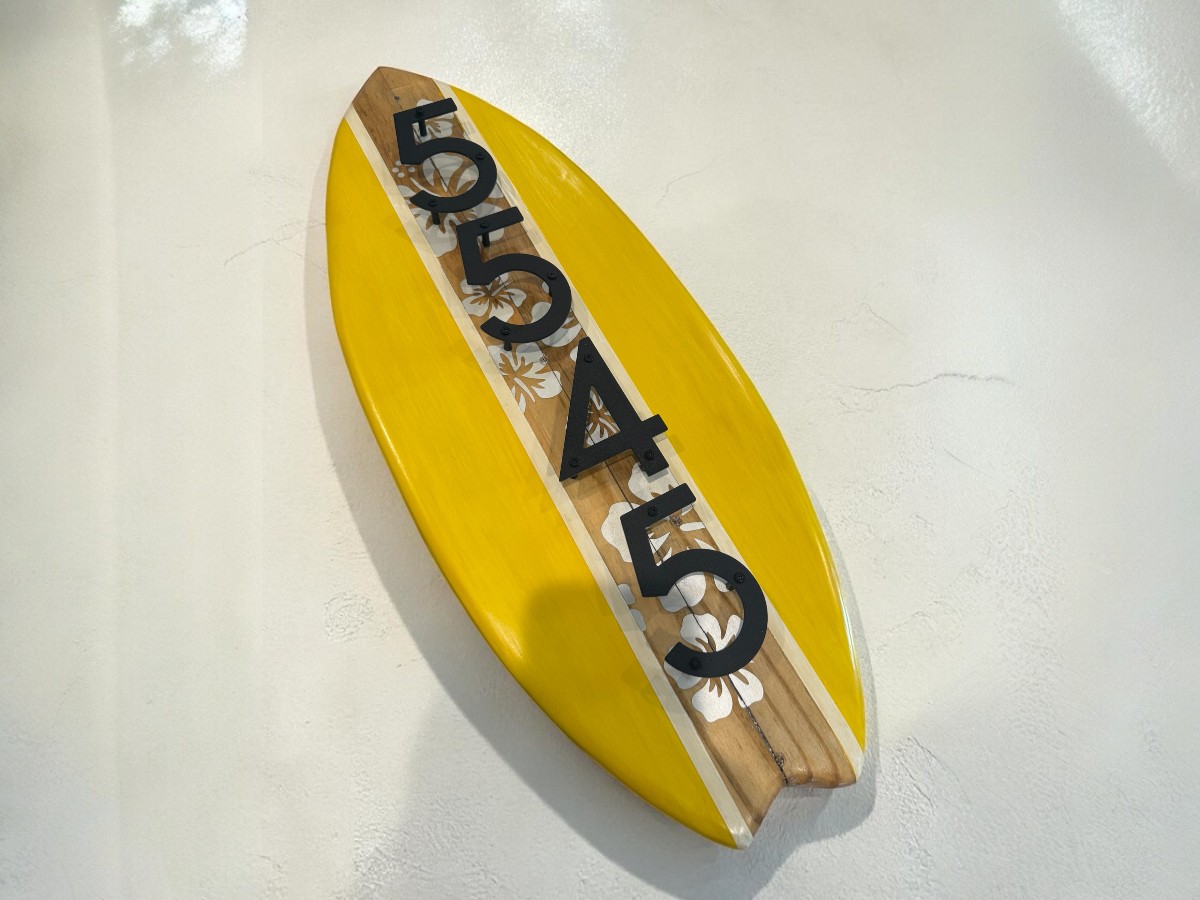 Yellow Hibiscus Address Sign