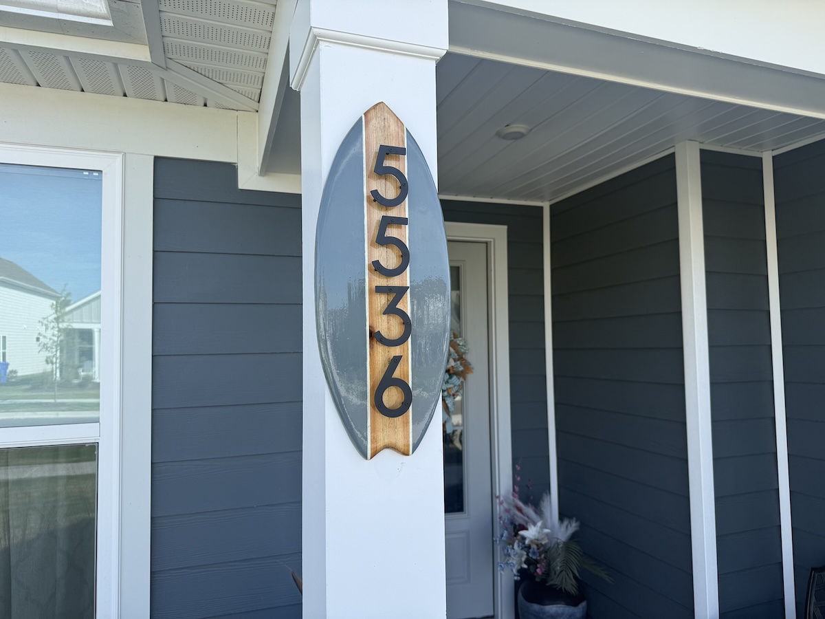 Deep Channel Blue Address Sign - 5536