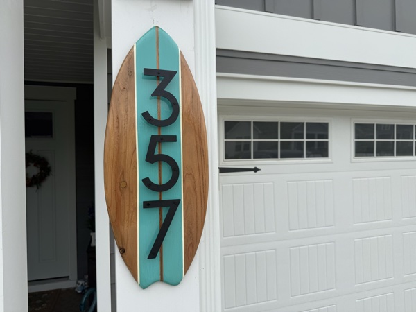 LeMans Address Sign in Turquoise - 349